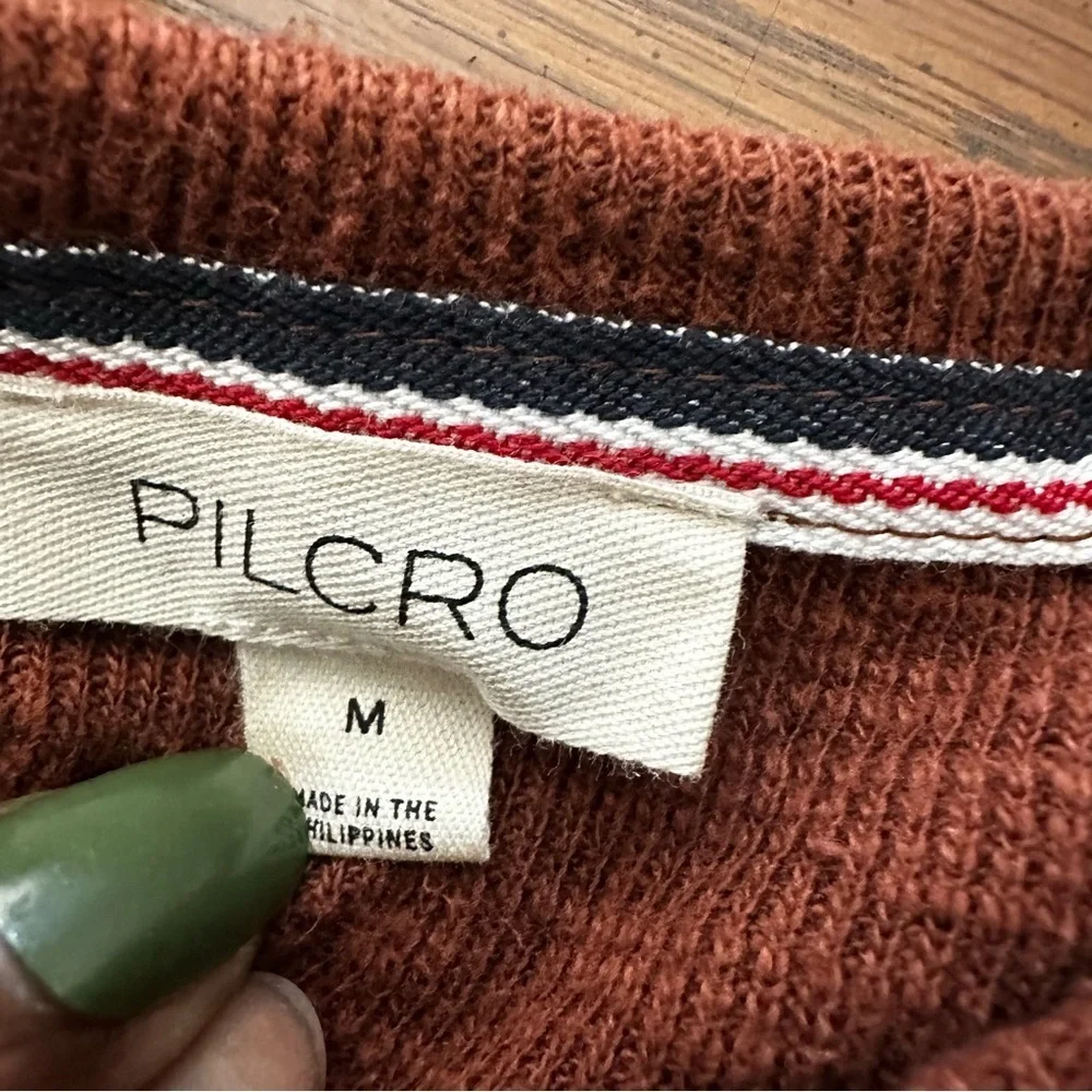 Pilcro Anthropologie Diana Women's Brown pullover Top M - Picture 4 of 7